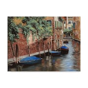 TRADEMARK FINE ART Guido Borelli 'Barche Blu A Venezia' Canvas Art, 35x47 ALI34146-C3547GG